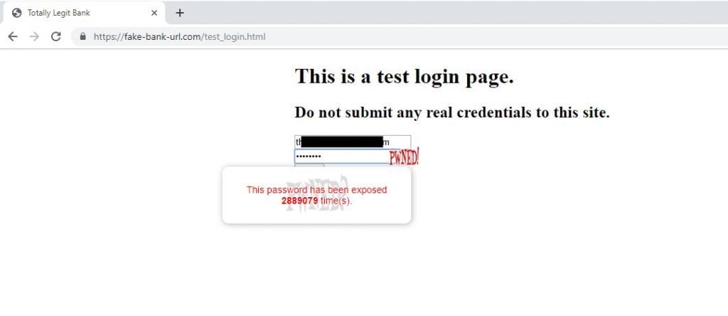 Screenshot of the "pwned" message